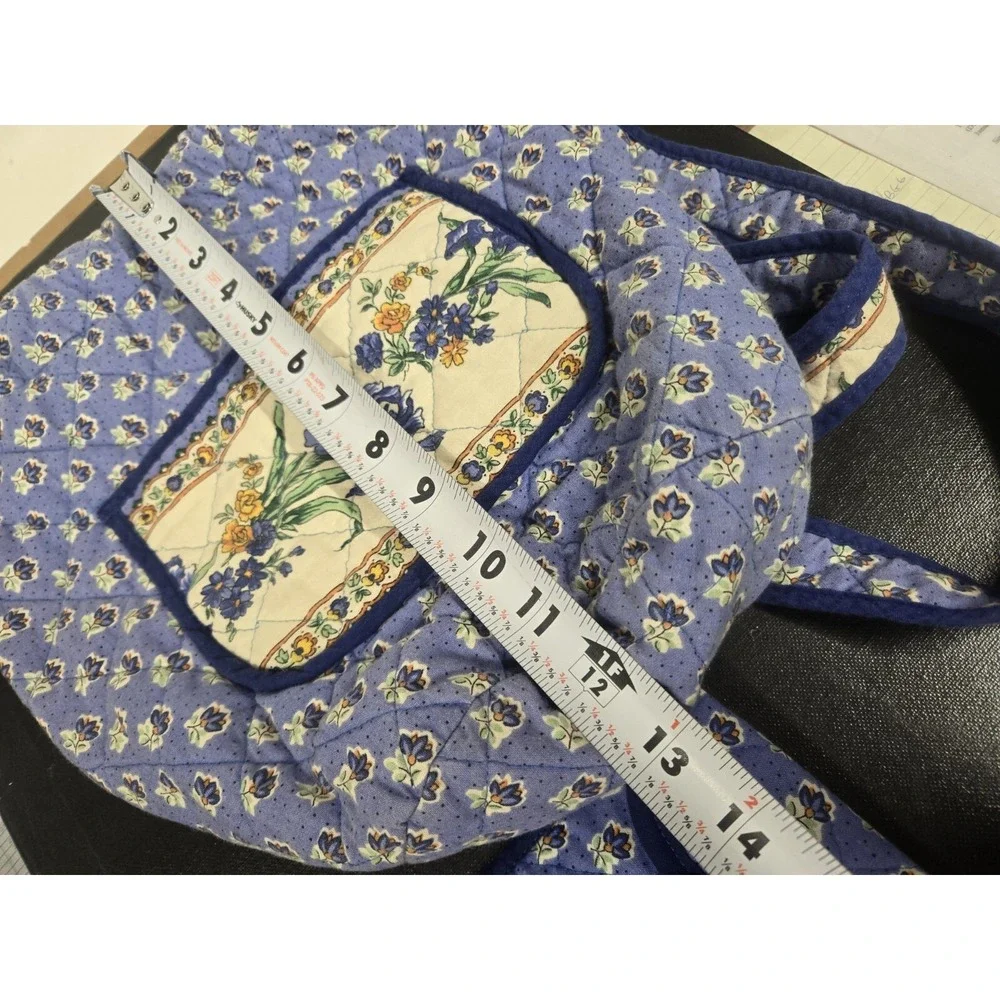 Vntg Floral  Backpack Blue